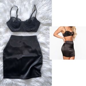 Fashion Nova Anything But Innocent Matching Set - Black